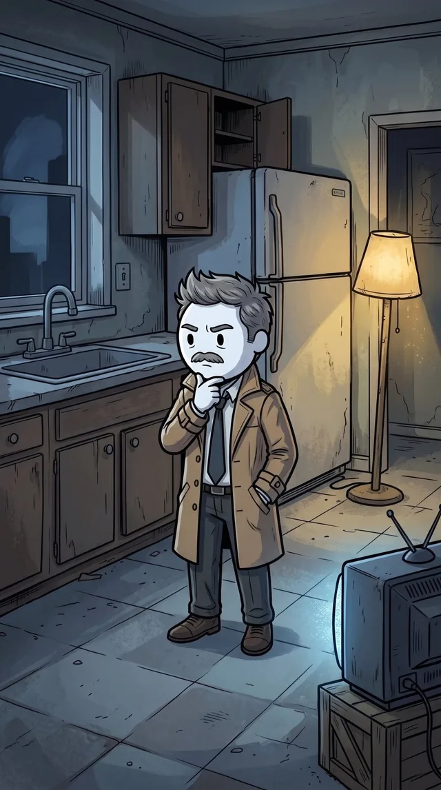 El detective de bigote gris en tu piso vacío