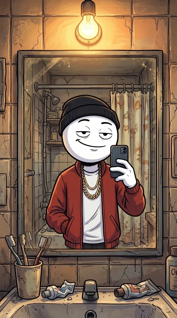 Dre se hace un selfie con su cadena de oro nueva