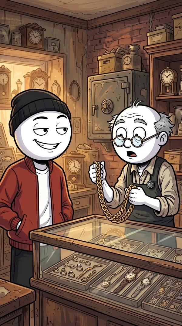 Dre compra en una joyería